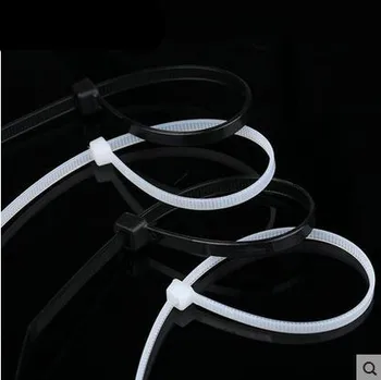 500 250PCS 4x150 180 200 250 300 350 mm, Črna bela Yatai blagovne Znamke plastičnih samozapiralni najlon kravato kabel plastični trak nameščen