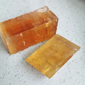 500 g Naravni Pomarančni Islandija Spar Raw Kalcita, Kamni In Minerali Grobo Jasno Calcspar Reiki Energije, dragih kamnov Za Zdravljenje