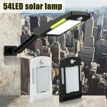 54 LED Brezžična Solarna Svetilka S Tremi Načini Nepremočljiva Prostem Sončne Svetlobe Varnostno Razsvetljavo Za Hiše Wall Street Dvorišče Vrt