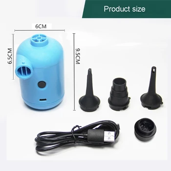 5V 2A USB Powered Zraka Inflator Črpalka Zrak Polnjenje Kompresor Z Šobe za Balon Plavanje lifebuoy Napihljive Igrače