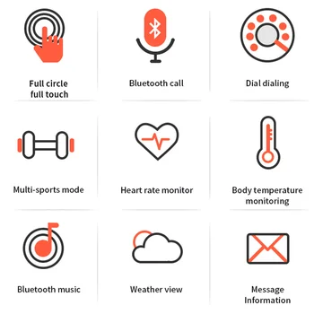 696 Temperatura Pametno Gledati Moški Ženske Fitnes Manšeta Srčnega Utripa Smartwatch Vreme Telesne Temperature Test Termometer