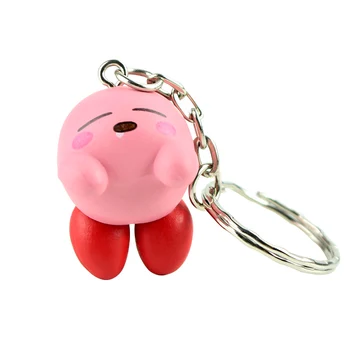 6pcs/set Mini Kirby Slika Igrače Srčkan Keychain Obeski, PVC Zbirka Model Lutka Darilo