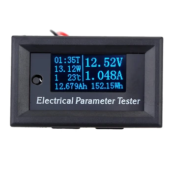 7 in1 OLED Večfunkcijsko Tester Voltmeter Ampermeter Napetosti tok Zmogljivost, Moč, Čas, Temperatura Meter 33V 100V 3A 10A