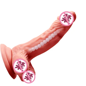 7 inch Dvojno Medicinske TPE Realne Mehko Dildo z kobilice Velik Velik Kurac za Ženske Cyber Kože Sesalni Penis