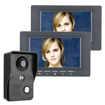 7 Palčni Video Vrata Telefon Zvonec Interkom Kit 1-kamera 2-spremlja Night Vision z IR-CUT CMOS 700TV Linije
