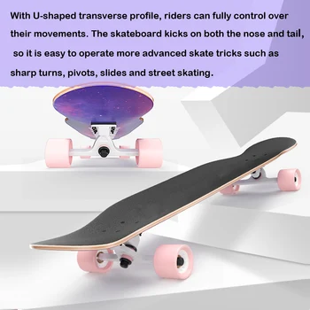 79 cm/31in Skateboard Dvojno Rocker Dvojni Udarec Skate Board Cruiser 7 Plast Maple Krova za Ekstremne Športe in na Prostem