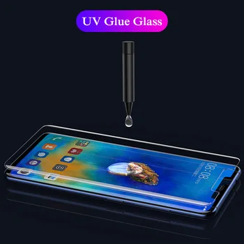 9D Ukrivljen UV-Nano Tekoče Kaljeno Steklo Ohišje Za LG V30 V40 V50 Polno Zajetje UV Film Za LG G7 G8 Plus Thinq Screen Protector