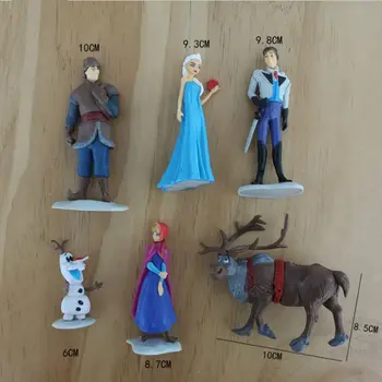 9Pcs/set Frozen2 Snow Queen Elsa Ana PVC figuric Olaf Kristoff Sven Anime Lutke Figurice Otroci Igrače Za Otroke Darila
