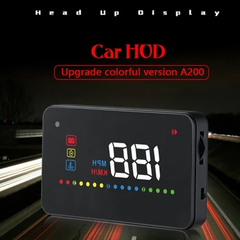 A200 Auto HUD Head-Up Zaslon Avto-styling OBD Optičnega prekoračitev hitrosti Opozorilo D7YA