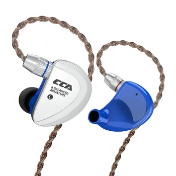 AK Najnovejši CCA C16 8BA Gonilnika Enote v Uho Slušalke Uravnotežen Armature Okoli Ear Slušalke Slušalke Čepkov Slušalke C10/A10