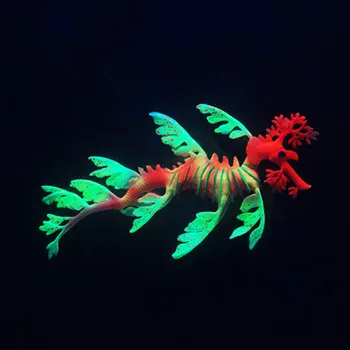 Akvarij Sea Dragon Žareče Umetno Silikonski Fish Tank Dekor Akvarij Dekoracijo Ornament 1Pcs