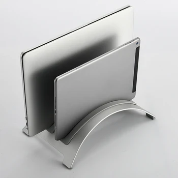 Aluminijasti Prenosnik z Dvojno rabo Navpično Stojalo Namizno nametitev za MacBook Pro Tablet z Navpično Shranjevanje Nosilec