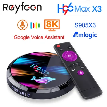 Android 9.0 TV Box H96 MAX X3 4GB 64GB 128GB 32GB Amlogic S905X3 Podporo 5G Wifi 1080p 4K 60fps Google Predvajalnik Youtube 8K H96MAX