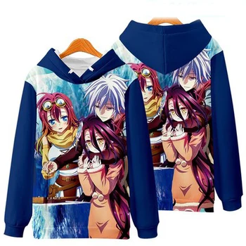 Anime NE IGRA NOBENE ŽIVLJENJE Sora Shiro hoodie Cosplay ženske zimske hooded suknjič Moške Jopice
