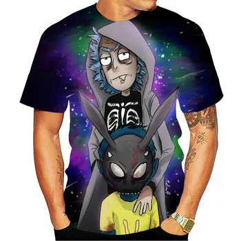 Anime Rick e Morty Tshirt 3D impresso homens e mulheres T-shirt de manga curta moda verão športna T majica tamanho xxs-6xl