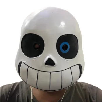 Anime Undertale Sans Cosplay Latex Maske za noč Čarovnic Fancy Sans Latex Čelada Film Igre Kostum Cosplay Rekviziti Maske za noč Čarovnic