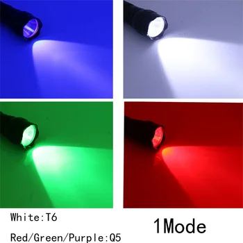 Anjoet Lovska LED Svetilka Zelena/bela/rdeča/UV Svetlobe Lighting Taktično Svetilko+ Daljinski Tlačno Stikalo+ Pištolo Mount 18650