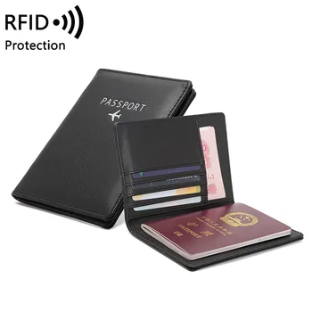 Anti RFID Moda Potni list Denarnice Zajema IDENTIFIKACIJSKA oznaka Imetnika Potne Dodatki za Ženske, Moške Banke kreditno kartico Sim Poslovnih PU Usnje Ohišje