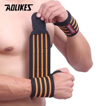 AOLIKES 1 Par Telovadnici Fitnes Uteži Bracers Powerlifting Manšeta Podpira Elastično Zapestje Obloge, Povoji Naramnicami