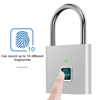 ARSS Prenosni Anti-theft Polnjenje prek kabla USB bralnik Prstnih Zaklepanje Cink Nepremočljiva Prstnih Smart Lock Ključavnice zaklepanje vrat za 0,1 sek Odklepanje