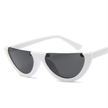 ASOUZ novi retro cat oči dame sončna očala za moške semi-krog, trikotnik modni očala kristalno pregleden UV400 sončna očala
