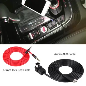 Avto AUX Kabel Adapter 3,5 mm Jack Rdeči Kabel za JVC, Alpine CD KS-U58 PD100 U57 za iPhone 5 6 6S