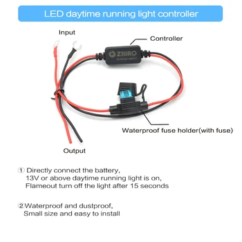 Avto Dnevnih LED Luči Inteligentni Krmilnik Kabel Analogni ACC Neposredno Povezavo Baterije DC 13V Samodejni Preklop Linije