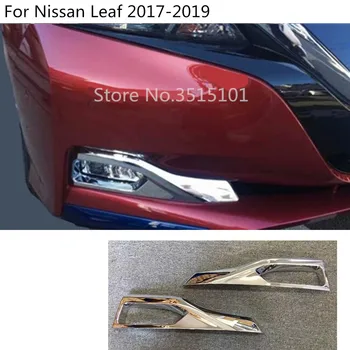 Avto Kritje Palico Detektor ABS Chrome Sprednje Luči za Meglo Lučka Trim Okvir za Oblikovanje 2pcs Za Nissan Leaf 2017 2018 2019 2020