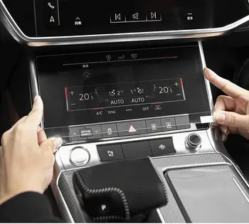 Avto Navigacijo GPS, Zaslon na Dotik, Kaljeno Film Zaščitne Nalepke za Audi A6 A7 2018 2019 2020 A8 Anti-Scratch Nadzor