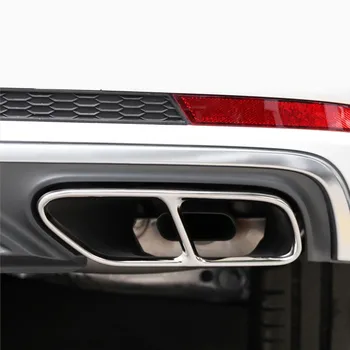 Avto Styling Izpušnih Rep Grlu Okvirja Dekoracijo Nalepke Trim Za Audi A4 B9 2019 Limuzina Zunanjost Rep Cevi Pribor