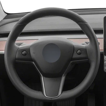 Avto Volan Kritje DIY Ročno sešijejo Black PU Umetnega Usnja Za Tesla Model 3 2017 2018 2019 2020 Volant