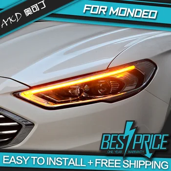 Avtomobili Styling Smerniki Za Ford Mondeo 2017-2020 Žarometi LED Teče luči Bi-Xenon Žarek meglenke angel eyes Auto levels