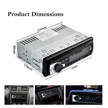Avtomobilski Stereo Radio Bluetooth Auto Radio FM Vhod Aux Sprejemnik Avto MP3 Predvajalnik Avdio Glasbeni Stereo SD, USB MP3, WMA MMC