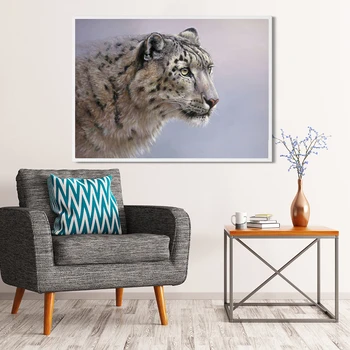 AZQSD 5d Diamond Slikarstvo Leopard Navzkrižno Šiv Diamond Vezenje Živali Doma Dekor Diy Obrti Needlework Ročno
