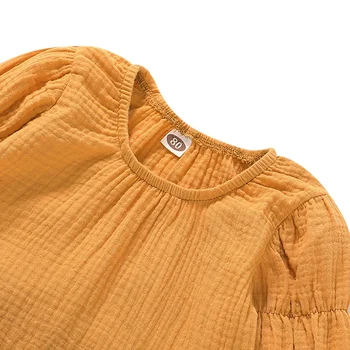 Baby Dekleta Obleke 2pcs Nov Modni Dolg Rokav T-Shirt+Traper Hlače Dva Kosa Za Otroke Barva