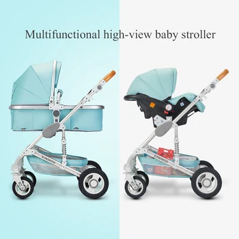 Babyfond Baby Voziček Visoke Krajine Baby Voziček 3 V 1 Baby Voziček Z Avtomobilski Sedež 2 V 1 Baby Voziček CE Varnost