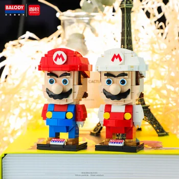 Balody 189pcs+ Mario Bros gradniki Super Luigi Model BricksHeadz Mini Slika Igrače Za Otroke