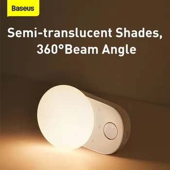 Baseus LED Indukcijske Noč Luč, ki Visi Brezžični Dotik Magnetni namizne Svetilke Omaro Oltarja USB Luči Za Spalnico, Hodnik, Kuhinja