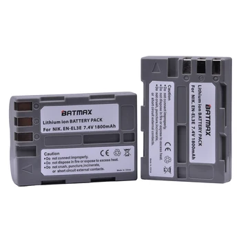 Batmax EN-EL3E SL EL3e baterija +USB Dvojni Polnilec za Nikon ENEL3e D300S D300 D100 D200 D700 D70S D80 D90 D50 MH-18A