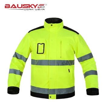 Bauskydd odmevne Moški prostem Vrhovi delovna oblačila multi-žepi varnostni odsevni delo suknjič brezplačna dostava