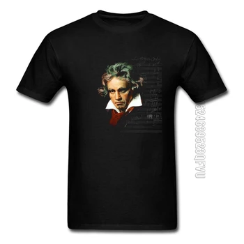 Beethoven Simfonija Glasbene Človek T Shirt Krog Vratu Bombažne Tkanine Odraslih Klub Vrhovi Tees Preprost Stil Tee-Majice Spusti Ladje, T-Majice