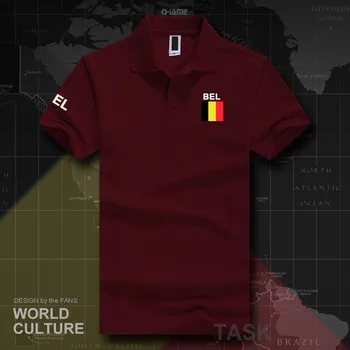 Belgija Belgijski polo majice, moške, kratek rokav, bela blagovnih znamk, tiskani za državo 2017 bombaž narod ekipa zastavo nove modne Belgique