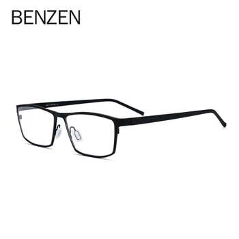 BENZEN Čistega Titana Očal Okvir Moških Recept Oči Očala Za Moške Kvadratnih Očala za Kratkovidnost Optični Okvirji za Očala