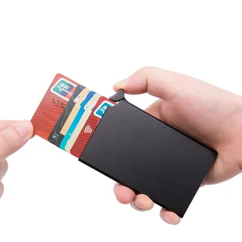 BISI GORO RFID Anti-theft Imetnik Kreditne Kartice Podjetja Tanko ID Kartico Primeru Samodejno Kovin, Aluminija Polje Banka Mini ID Imetnik