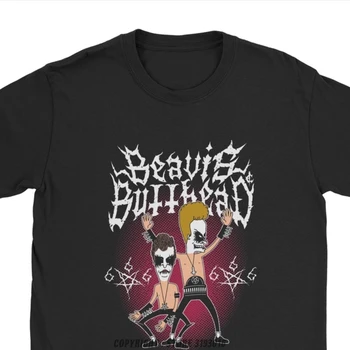 Black Metal Beavis Buttheads Smešno Težkih Kovin 90 je Risanka T Srajce za Moške Stare Glasbe Tee Shirt Jeseni Majica