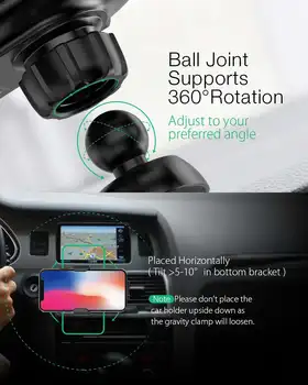 BlitzWolf 360°Vrtljivost Qi Brezžični Polnilnik 10W 7,5 W 5W Avto Nosilec za Telefon, za univerzalni Mobilni Telefon