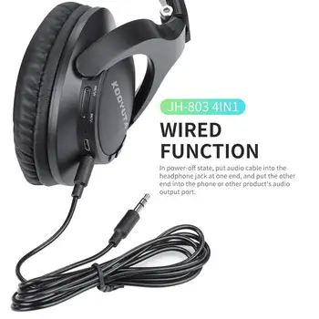 Bluetooth Slušalke, Aktivni šumov Brezžične Slušalke Zložljive Globok Bas Slušalke z Mikrofonom za Glasbo z Mic