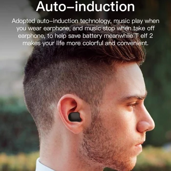 Bluetooth Slušalke TWS 5.0 Čepkov Brezžični Bluedio Telf 2 Nepremočljiva Športne Slušalke Brezžične Slušalke V Ušesu S Polnjenjem Polje