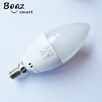 Boaz Wifi Smart Sveče Žarnice E12 E14 E26 E27 APP Remote Control Alexa Echo googlova Domača stran Tuya Smart Zatemniti Smart Led Žarnica noč