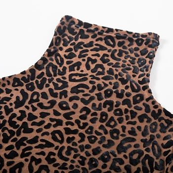 BOBOKATEER 2021 Dolg Rokav Prevelik T Shirt Poleras Mujer Črna Ženska Tshirts Leopard Natisniti Tee Majica Femme T-shirty Damskie